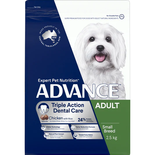 ADVANCE™ Dental Care Triple Action Adult Small Breed Chicken with Rice 2.5kg