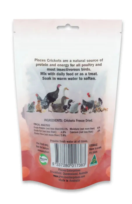Pisces Freezedried Crickets Poultry 50G