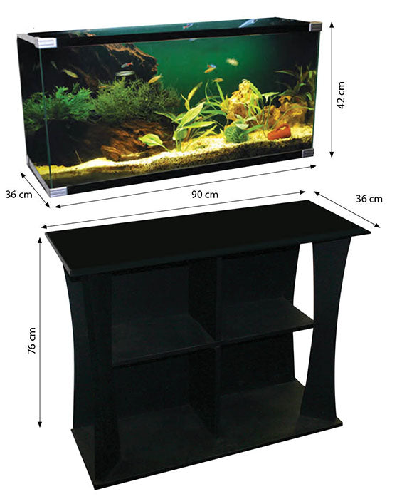 Aqua One Horizon 130 Glass Starter Kit w/ Stand 130L