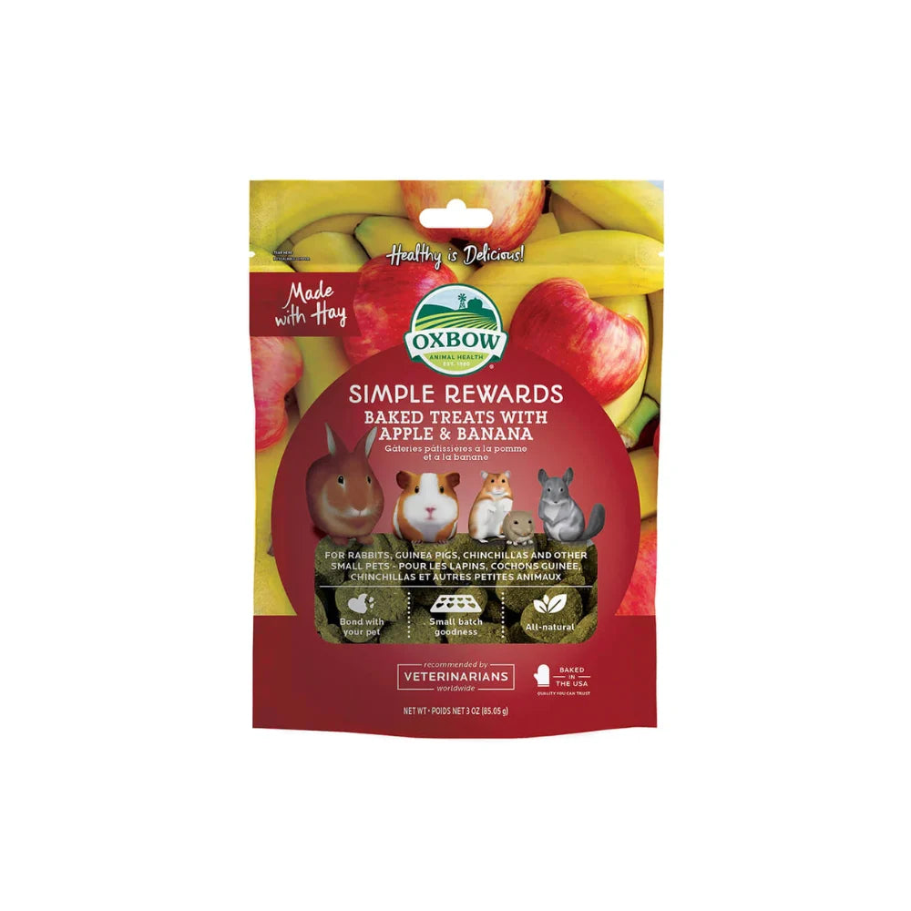 Oxbow Simple Rewards Apple & Banana Treats 85G