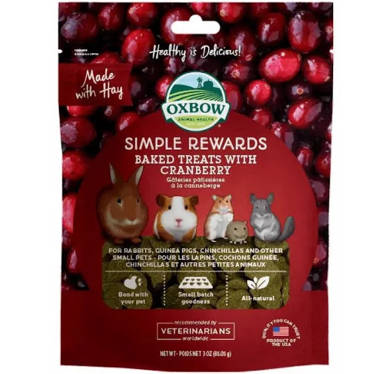 Oxbow Simple Rewards Cranberry Treats 85G