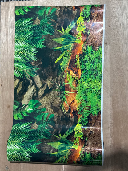 Aquarium Background - Algae/Wood or Rock Double Sided 19" Tall (PER FOOT)