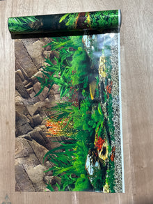 Aquarium Background - Algae/Wood or Rock Double Sided 19" Tall (PER FOOT)