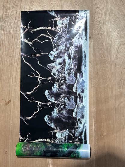 Aquarium Background - Watergrass or Rock and Plants Double Sided 24" Tall (PER FOOT)