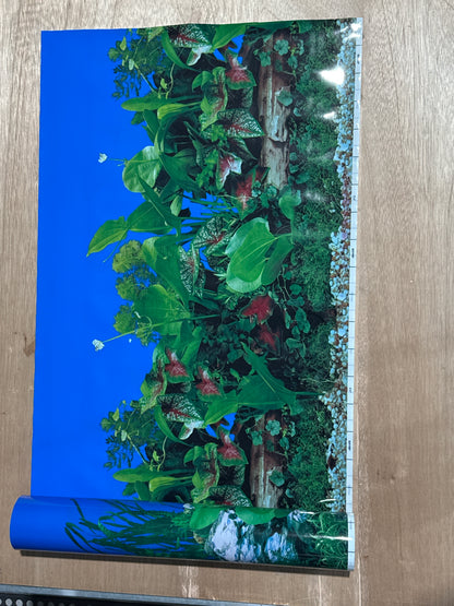 Aquarium Background - Plants or Greenery Double Sided 24" Tall (PER FOOT)