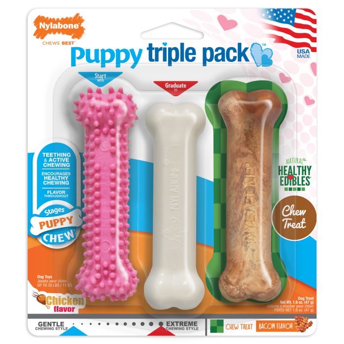 Nylabone Puppy Triple Pack