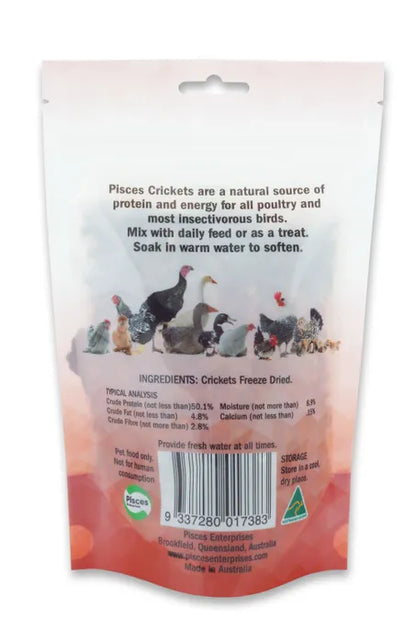 Pisces Freezedried Crickets Poultry 50G