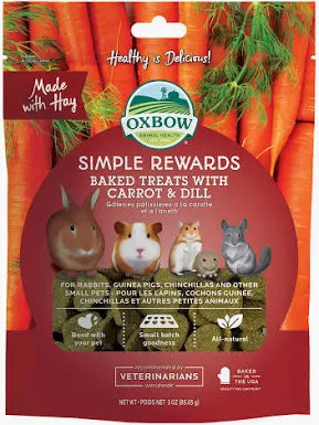 Oxbow Simple Rewards Carrot & Dill Treats 85G