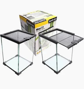 Mini T2 Glass Tank w/ Wire Mesh Lid